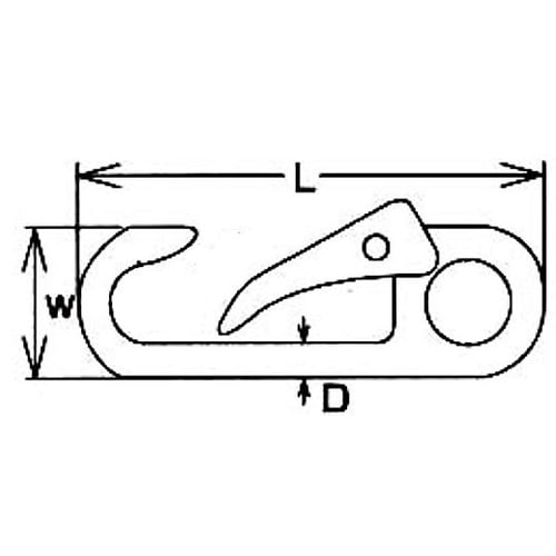 86mm スナップフック(ステンレス製)