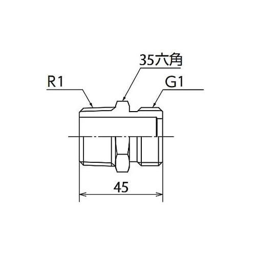 R 1” x G 1” ニップル(ステン
