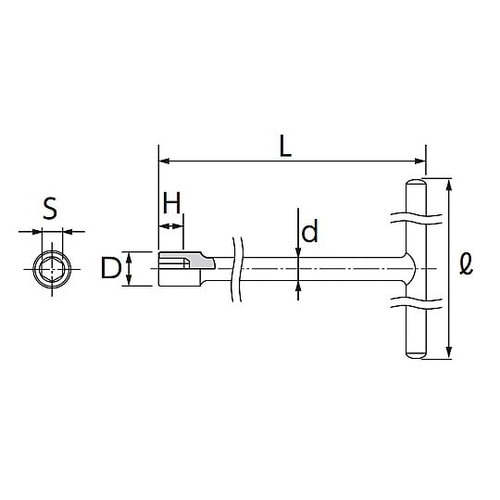 12x250mm T型BOXレンチ EA