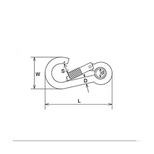 102x10mm スナップフック(スレン