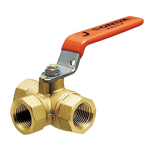 Rc 1/4” 三方ボールバルブ(真鍮