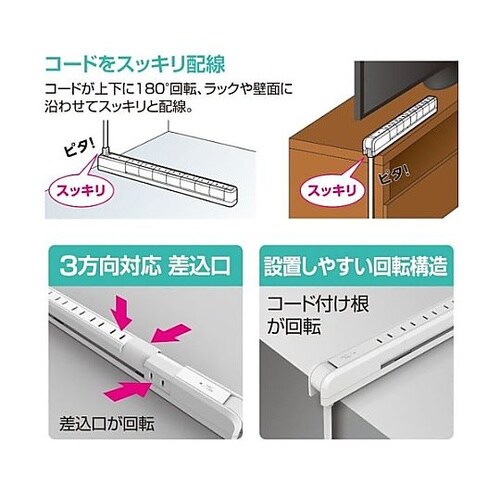 AC125V/15Ax2m 回転タップ(