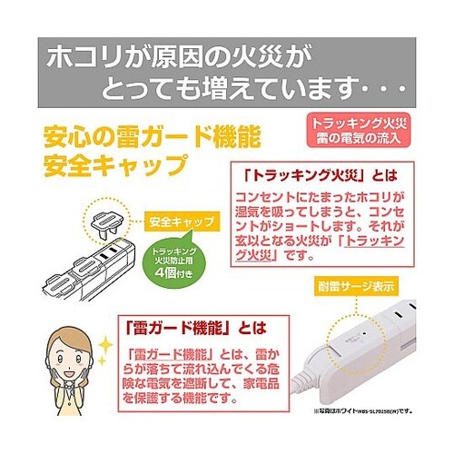 AC125V/15Ax2m 回転タップ(