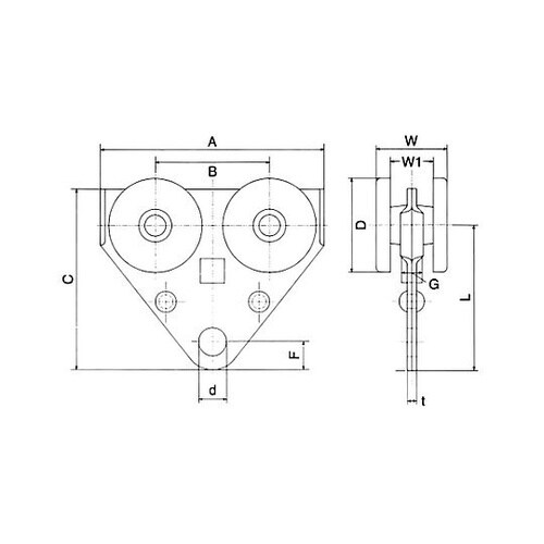 4号レール用トロリー複車 EA970BC