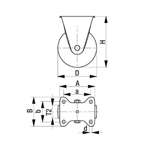 100mm キャスター(固定金具) EA