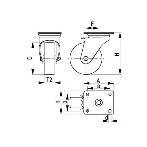 100mm キャスター(自在金具) EA