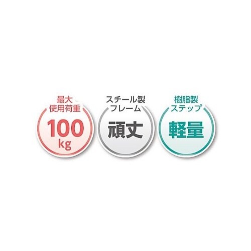 0.46m/2段 踏台(スチール製/ワイ