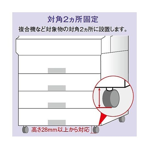 60mm キャスター用ストッパー(白/2