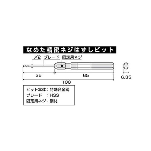 #0 ねじ取りビットセット(差替式/精密
