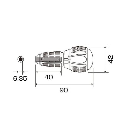 ドライバーハンドル(ラチェット式・電工型