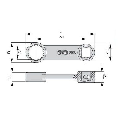 3/8”DRx15mm めがねアダプター