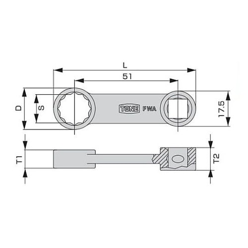 3/8”DRx18mm めがねアダプター