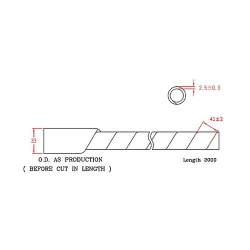 30.5mmx2m スパイラルチューブ(