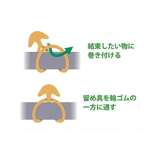 44.5x5mm 結束用ゴムバンド(黒)