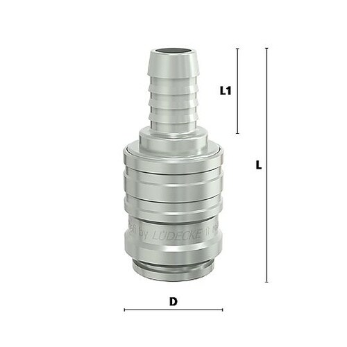 16mm ホースステムカプラー(真鍮製)