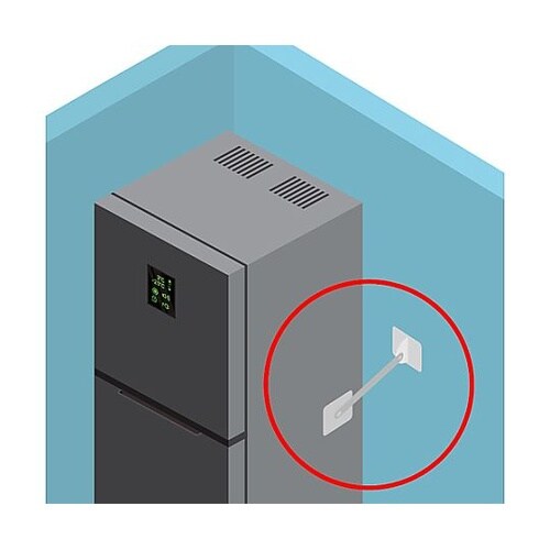 80x30mm 転倒防止可動式金具(ステ