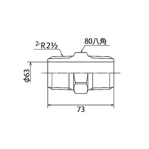 R 2・1/2” ニップル(ステンレス製