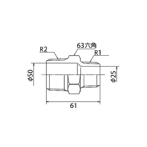 R 2 ” x R 1” 異径ニ