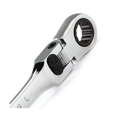 21mm ラチェット片目片口スパナ(首振