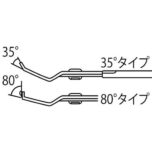 196mm クリッププライヤー(80゜)