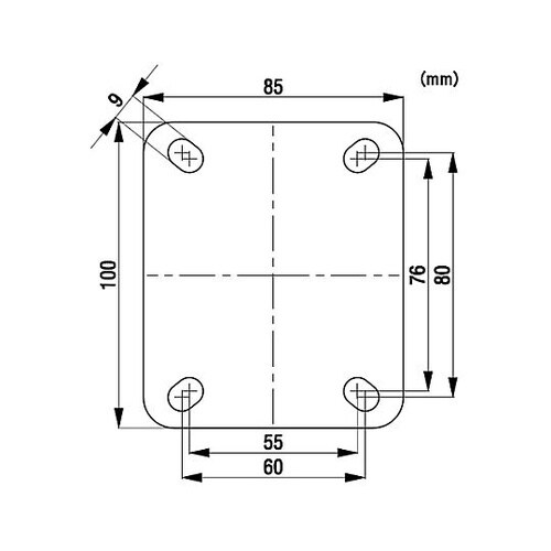 125mm キャスター(自在金具/ブレー