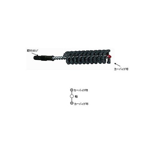 9.5mm パイプ内面研磨ヘッド EA1