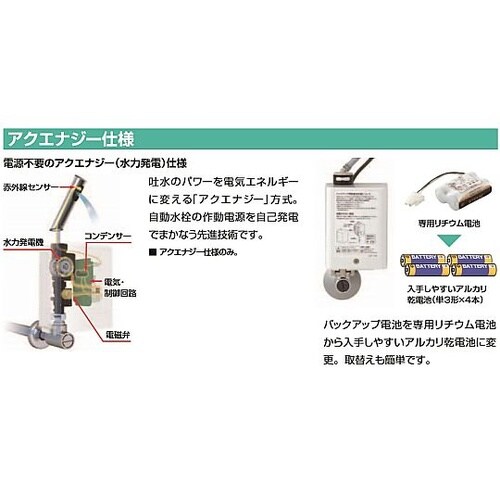 PJ 1/2” センサー式混合水栓(水力