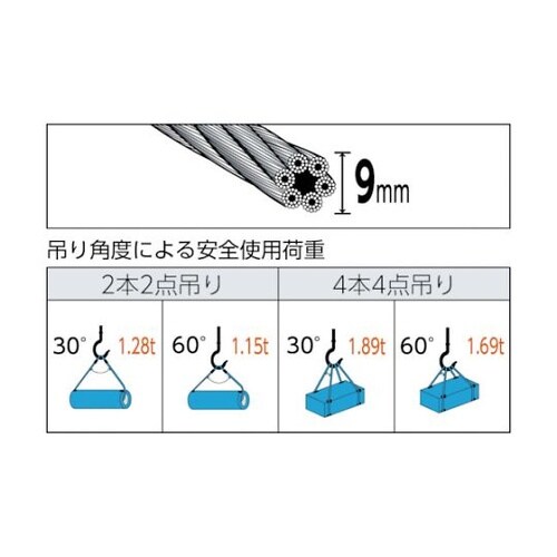 TWBL9S1 ワイヤロープスリング