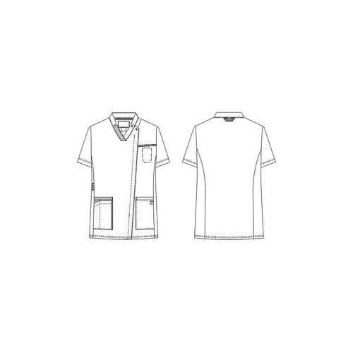 男女兼用スクラブ ネイビー+ターコイズ