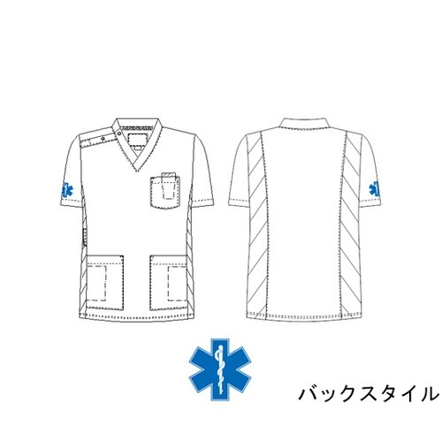 男女兼用スクラブ ブルー M RT−50