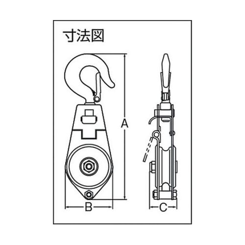 SS50シンプルスナッチフック型50mm