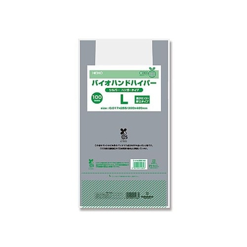 レジ袋 バイオハンドハイパー L シルバ