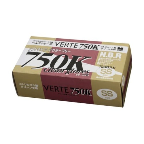 ニトリル使い捨て手袋 ベルテ750K ブ