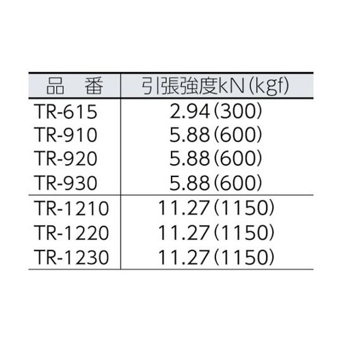 TR910ビニロントラックロープ3つ打