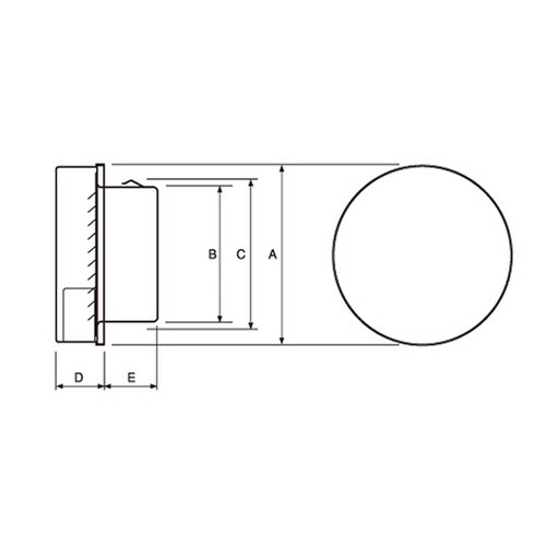 ステンレス換気用ガラリ(外壁用)フラット
