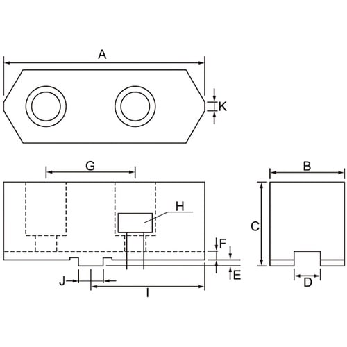 AL−SBS−6S−H38 生爪鉄アルミ