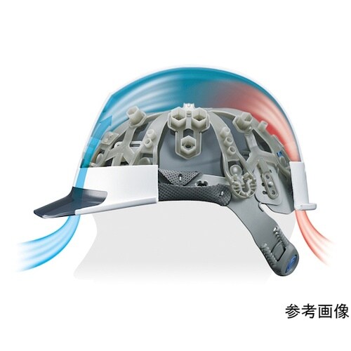 エアライト搭載ヘルメット(透明バイザータ