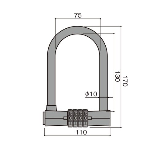 IB−153 Uロック ブラック
