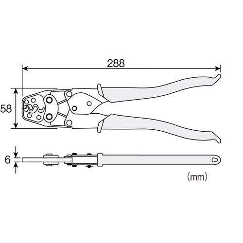 圧着工具 裸圧着端子/スリーブ用 P−7