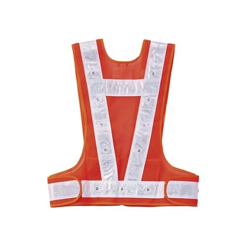 238100 多機能LEDベスト 橙 緑