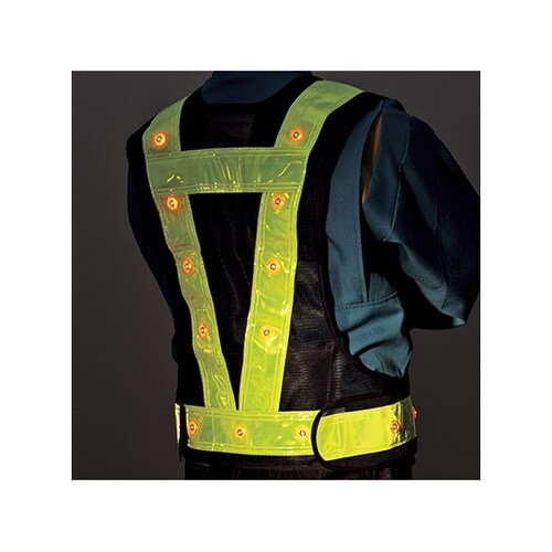 238100 多機能LEDベスト 橙 緑