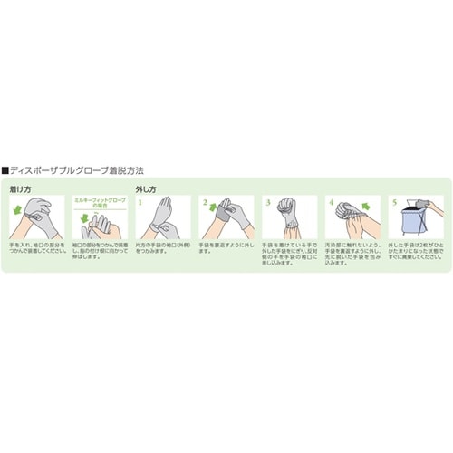 ミルキーフィットグローブ M 透明 20