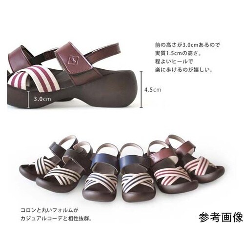 リゲッタ ボーダークロスゴムサンダル ブ