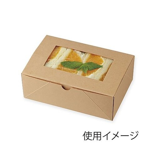 食品箱 ネオクラフト 窓付BOX S ク