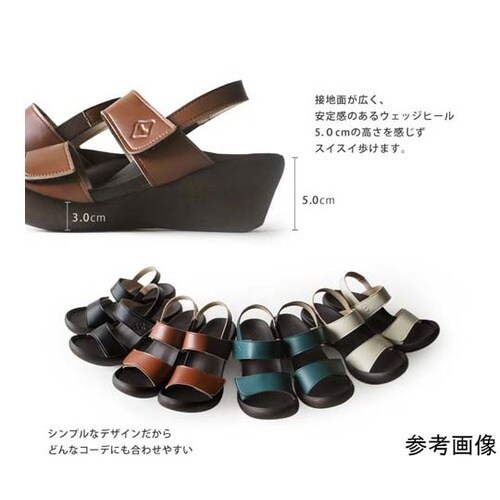 リゲッタ ローウェッジヒールサンダル グ