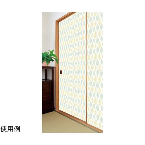 引き戸に貼るシール グリーンリーフ柄 H