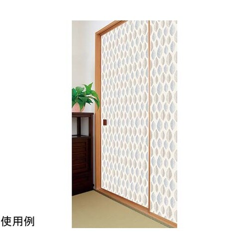 引き戸に貼るシール ブルーリーフ柄 HF