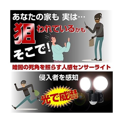 AC100V/8W LEDセンサーライト