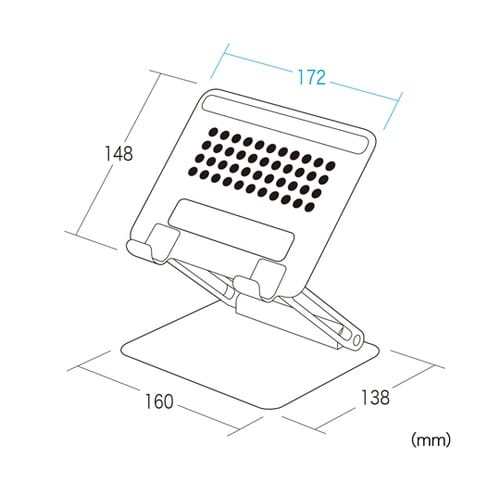 タブレット用アルミスタンド(角度・高さ調