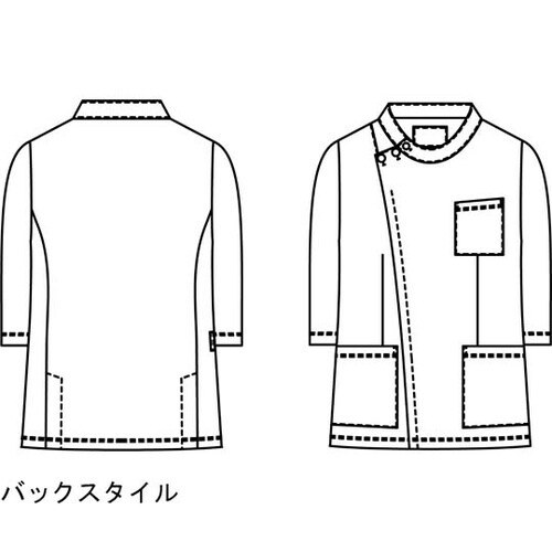 ジャケット七分袖男女兼用 グレー LL